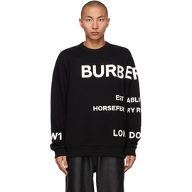 버버리 Burberry Black Horseferry Sweatshirt 211376M201201