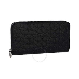 Coach Black Accordion Wallet In Signature Leather 32033 BLK