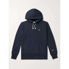 CHAMPION Logo-Embroidered Fleece-Back Cotton-Blend Jersey Hoodie 29012654081721386