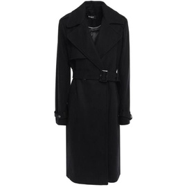 DKNY Black Belted B러스 RUSHED wool-blend trench coat 16494023981361766