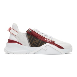 펜디 Fendi White & Red Flow Sneakers 211693M237006