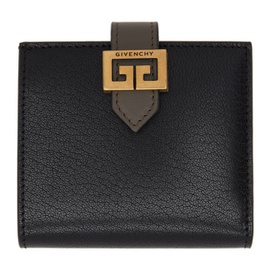 지방시 Givenchy Black & Taupe Small GV3 Bifold Wallet 211278F040259