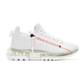 지방시 Givenchy White & Red Spectre Low Runner Sneakers 211278F128001