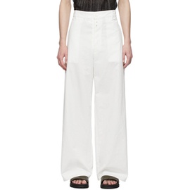 지방시 Givenchy White Big Chino Trousers 201278M191043
