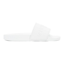 지방시 Givenchy White Logo Flat Sandals 211278F124012