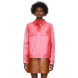 지방시 Givenchy Pink Denim Shiny Polished Jacket 211278F060297