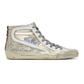 골든구스 Golden Goose Glitter Slide High-Top Sneakers 212264F127020