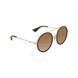 구찌 Gucci Round Havana Ladies Sunglasses GG0061S 013 56