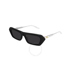 구찌 Gucci Grey Rectangular Ladies Sunglasses GG0642S-001 56