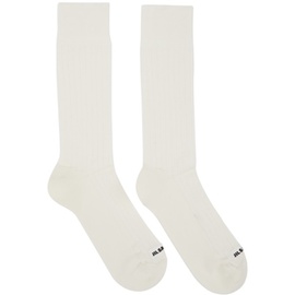 질샌더 Jil Sander White Logo Socks 212249M220012