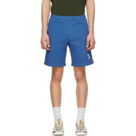겐조 Kenzo Blue Fleece Sport Little X Shorts 211387M193114