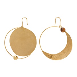 로에베 Loewe Gold Paulas Ibiza Ellipse Earrings 212677F022120
