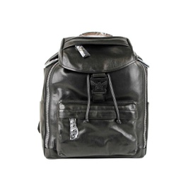 MCM Womens Killian Black Leather Medium Backpack With 2 Side Zippers MUK7SKB01BK001 5136197058692