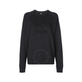 마크 제이콥스 Marc Jacobs Ladies Black Rhinestone Logo Sweatshirt C6000040-001