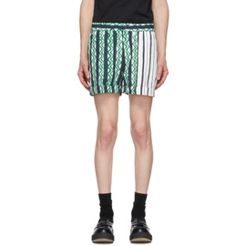 닐바렛 Neil Barrett Green Multi Print Shorts 201368M193011