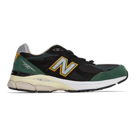 뉴발란스 New Balance Black & Green Made in US 990v3 Sneakers 221402M237199