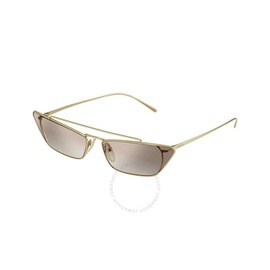 Prada Brown Mirror-Silver Gradient Cat Eye Sunglasses PR 64US ZVN4O0 67