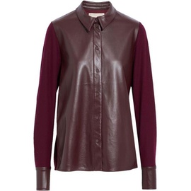 ROKSANDA Grape Faux leather-paneled jersey shirt 36594538430162171