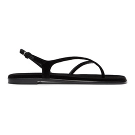 더 로우 The Row Black Constance Flat Sandals 211359F124007