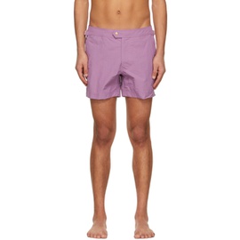 톰포드 TOM FORD Purple Nylon Swim Shorts 211076M208169