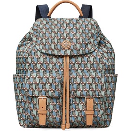 Tory Burch Virginia Printed Recycled Nylon Backpack_MISTY BLUE TULIP 6860472_MISTY BLUE TULIP
